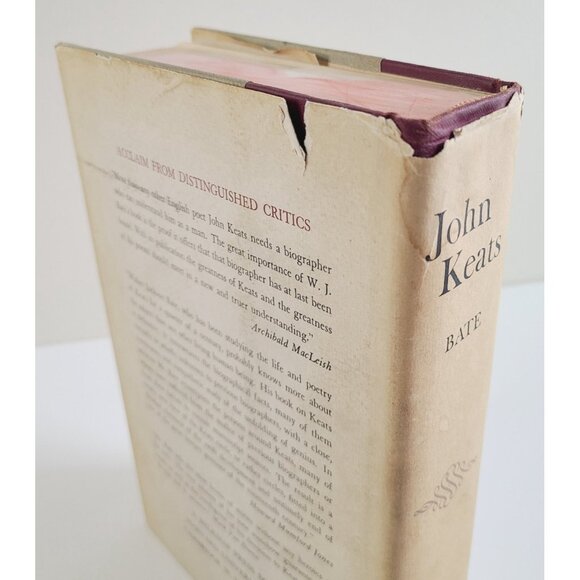 John Keats by Walter Jackson Bate 1963 RARE ILLUSTRATED Biography London - Picture 8 of 8